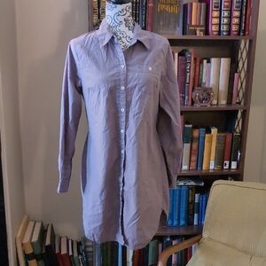Noa Noa Button Up Shirt Dress Taupe L